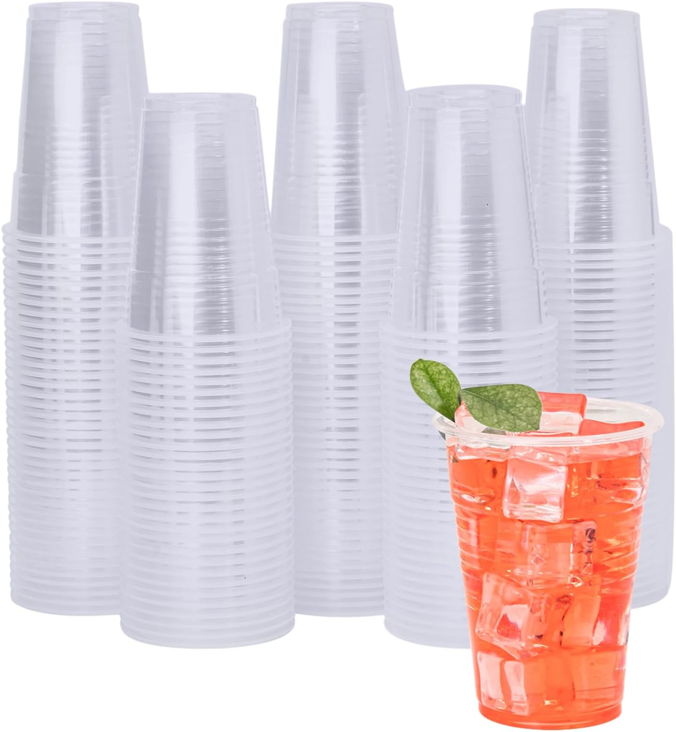 YEEHAW 9 Oz Plastic Cups 500 Pack Clear Party Cups