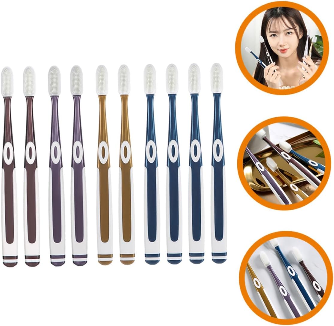 10pcs Soft Nano Toothbrush Heads Set for Sensitive Gums