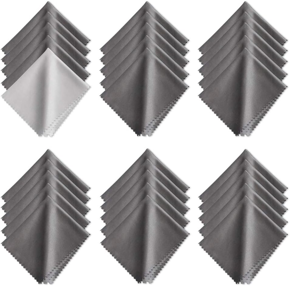 30 Pack Microfiber Cleaning Cloths for Glasses and Lenses