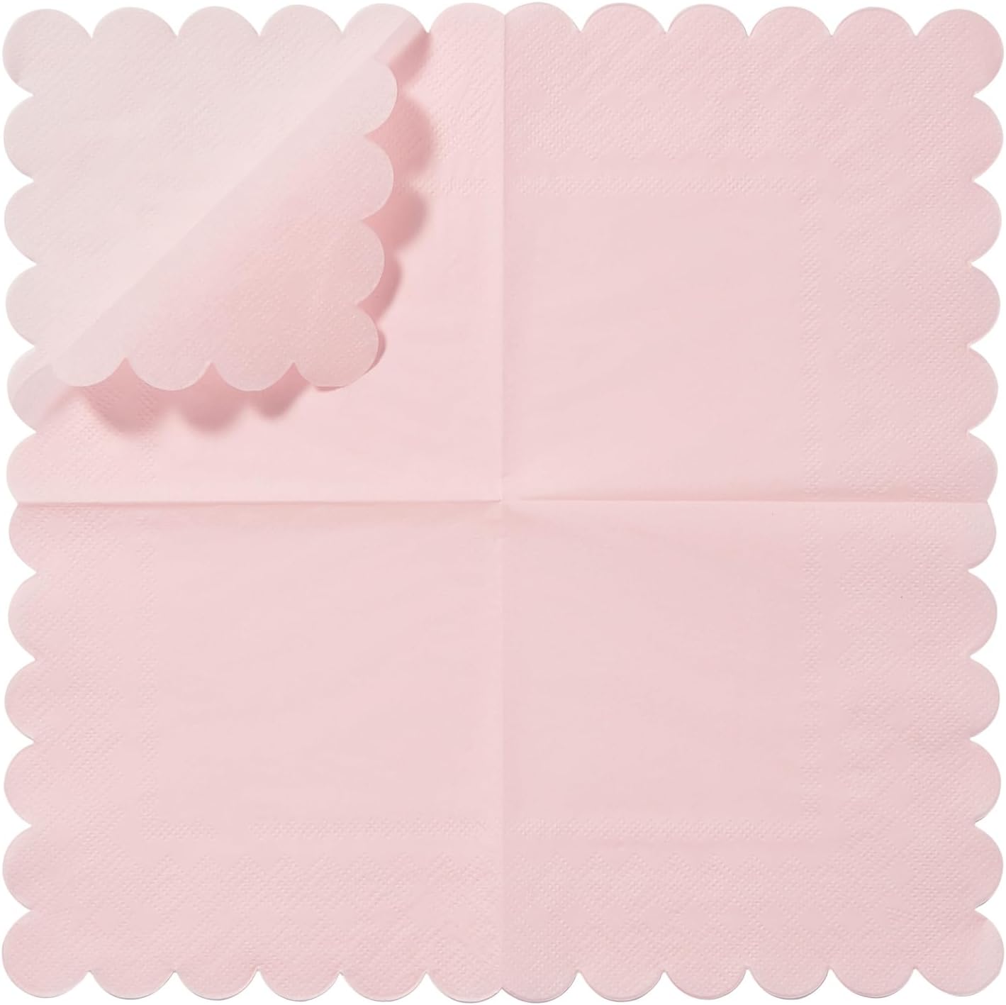 100 Pack 2-Ply Scalloped Napkins for Parties