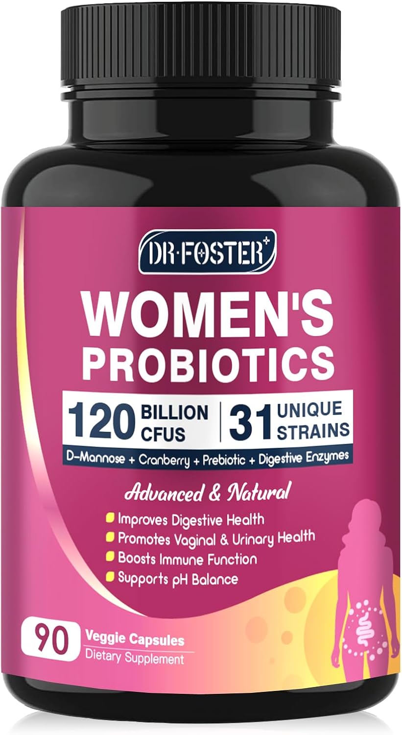 DRFOSTER Women Probiotics 120 Billion CFU 31 Strains 90 Capsules