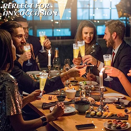 Surehome Plastic Champagne Flutes 20 Pack for Parties