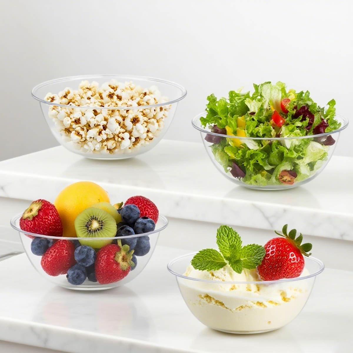 100 Pack Clear Plastic Bowls for Desserts and Parties