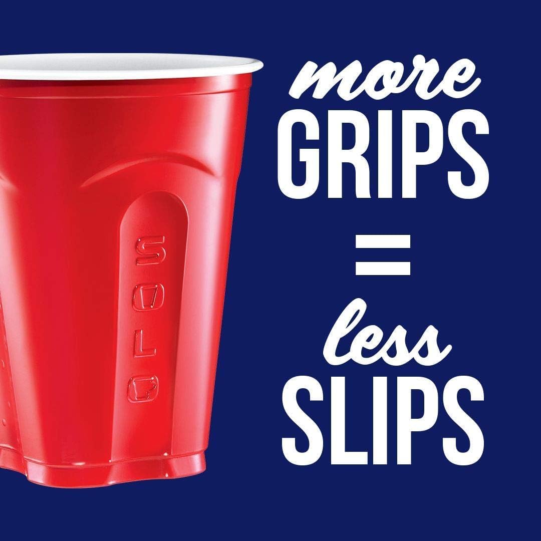 SOLO Red Squared Plastic Party Cups 18 Ounce 200 Count
