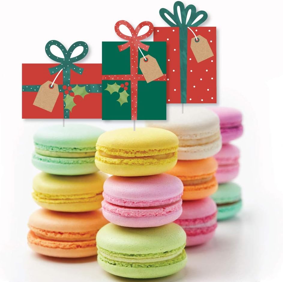 Happy Holiday Presents DIY Shaped Christmas Cut-Outs - 24 Count