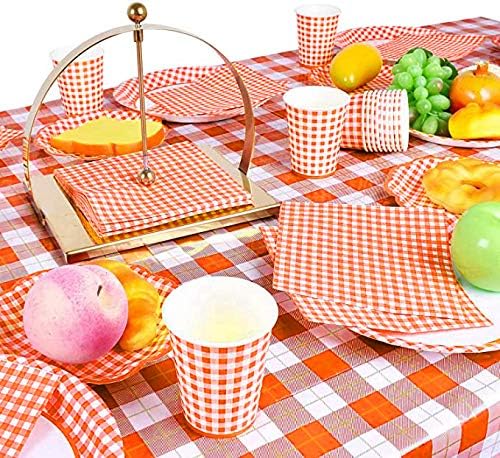 Gatherfun 3-Ply Gingham Napkins 50 Pack 65X65 In