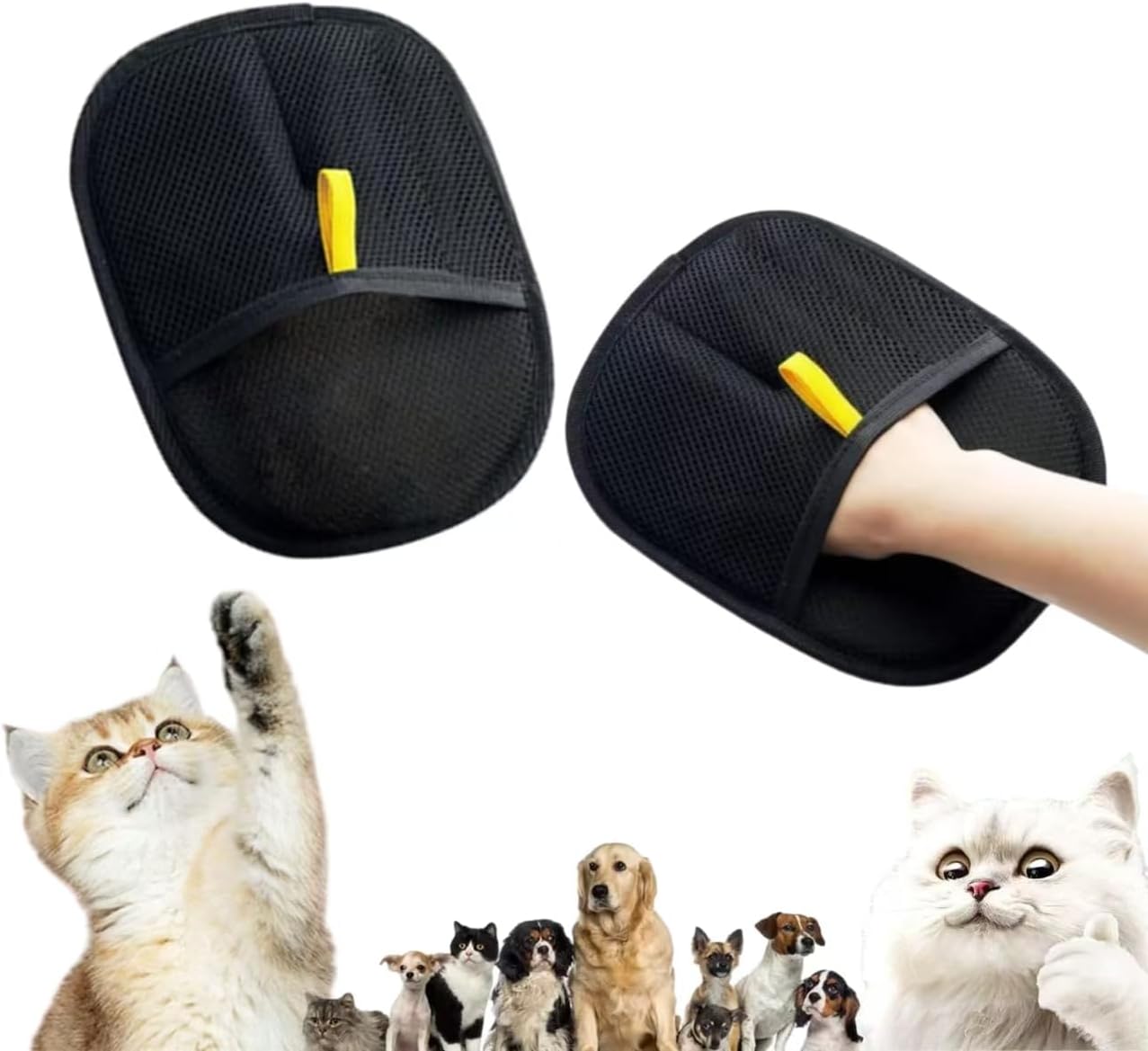 Aimery Double-Sided Pet Grooming Gloves Static Removal