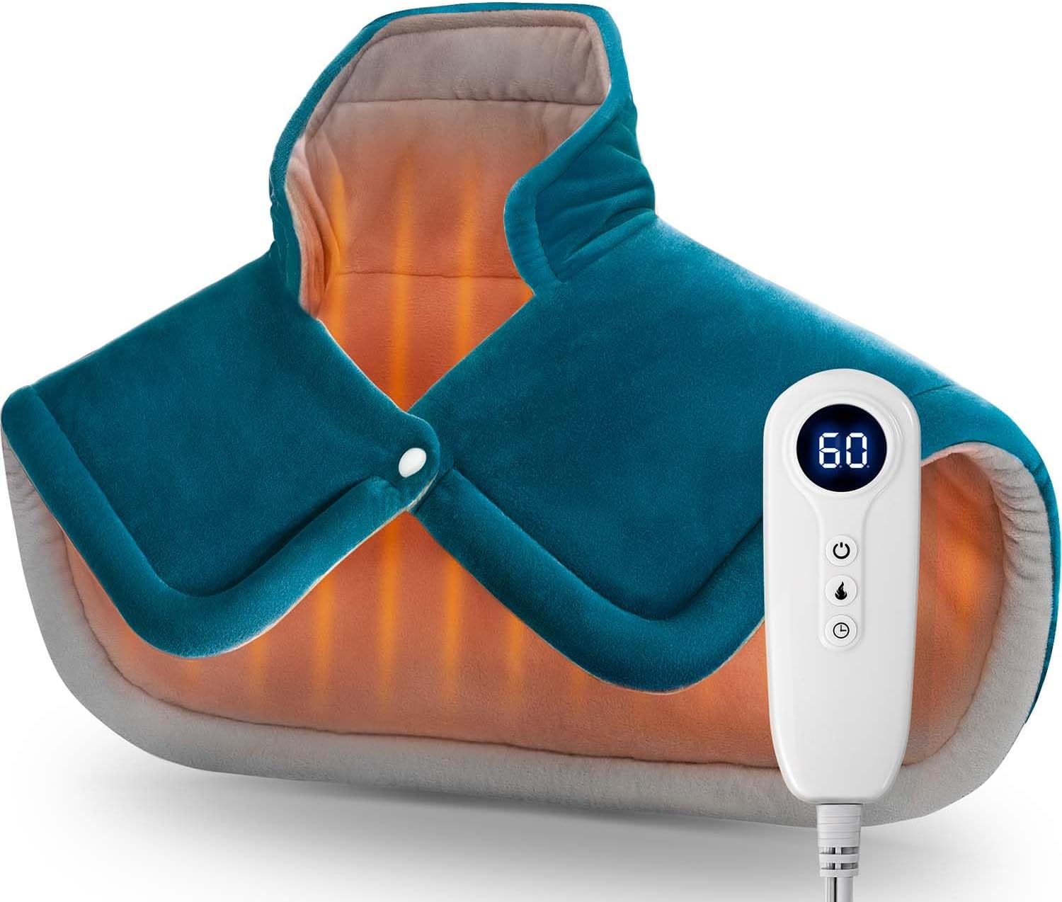 DHFLIP 2lb Weighted Heating Pad for Neck and Shoulder Pain Relief