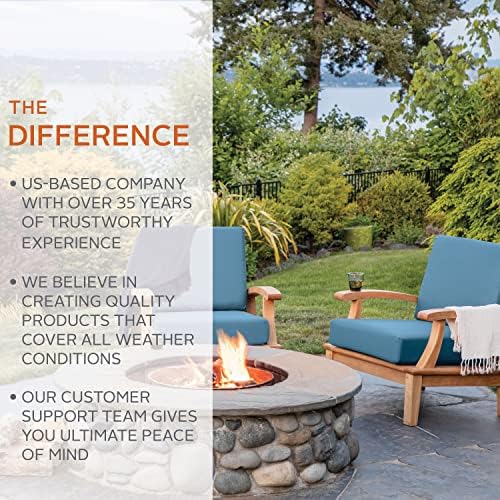 Classic Accessories Ravenna Water-Resistant 25x25x5 Inch Outdoor Seat Cushion Cover