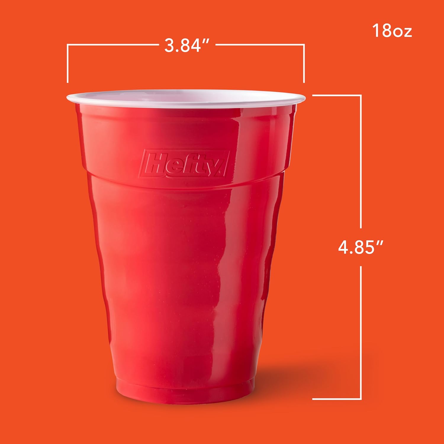 Hefty Party On Red Plastic Cups 50 Count 18 Ounce