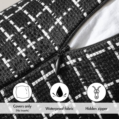 EMEMA Outdoor Waterproof Throw Pillow Covers Pack of 2 20x20 Inch