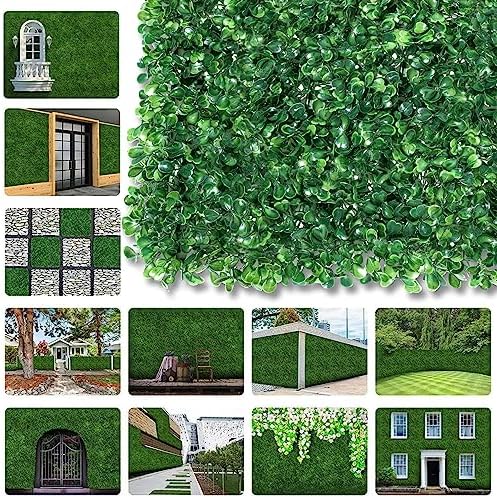 ZXMOTO 10x10 Artificial Boxwood Hedge Panels Set of 24