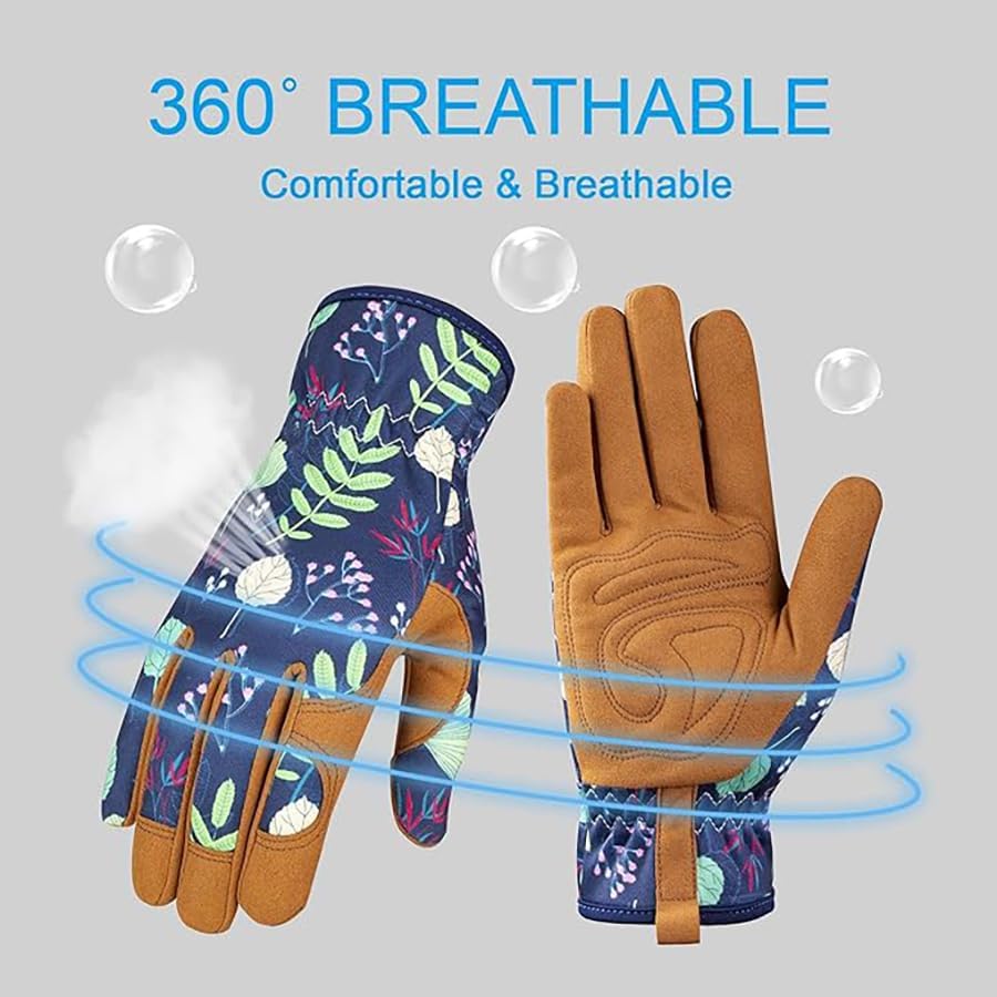 Durable Leather Gardening Gloves With Grip And Breathability