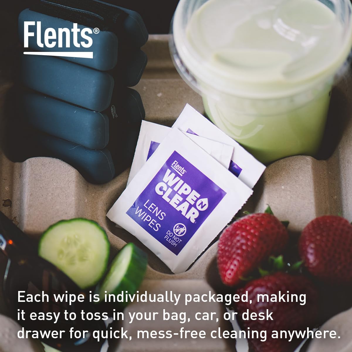 Flents Lens Wipes 150 Count Pre-Moistened Streak Free