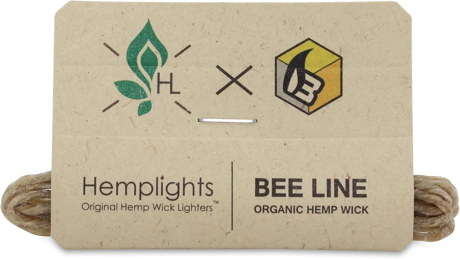 Hemplights Hemp Wick Lighter Wrapper Yellow