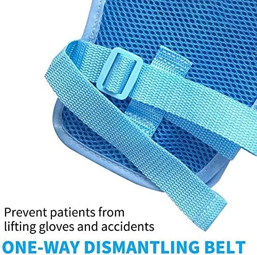 Fanwer Dementia Restraint Gloves - 2PCS Blue Unisex Protective Gloves