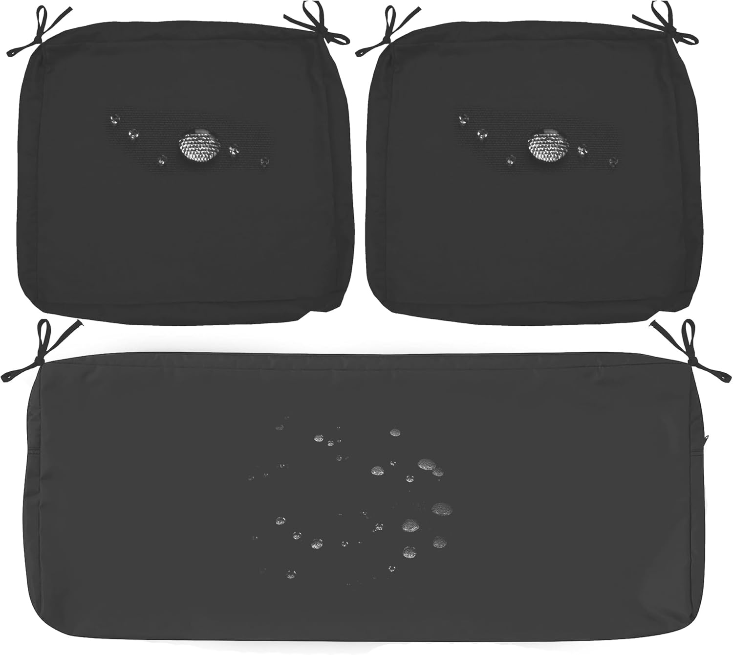 Sigmat 3 Pack Seat Cushion Covers for Outdoor Wicker Rattan Chairs