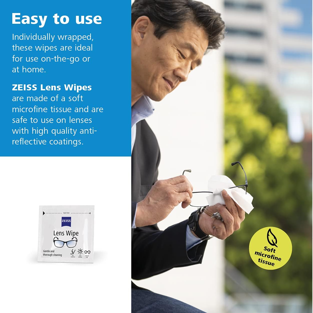 ZEISS Pre-Moistened Lens Wipes 200 Count