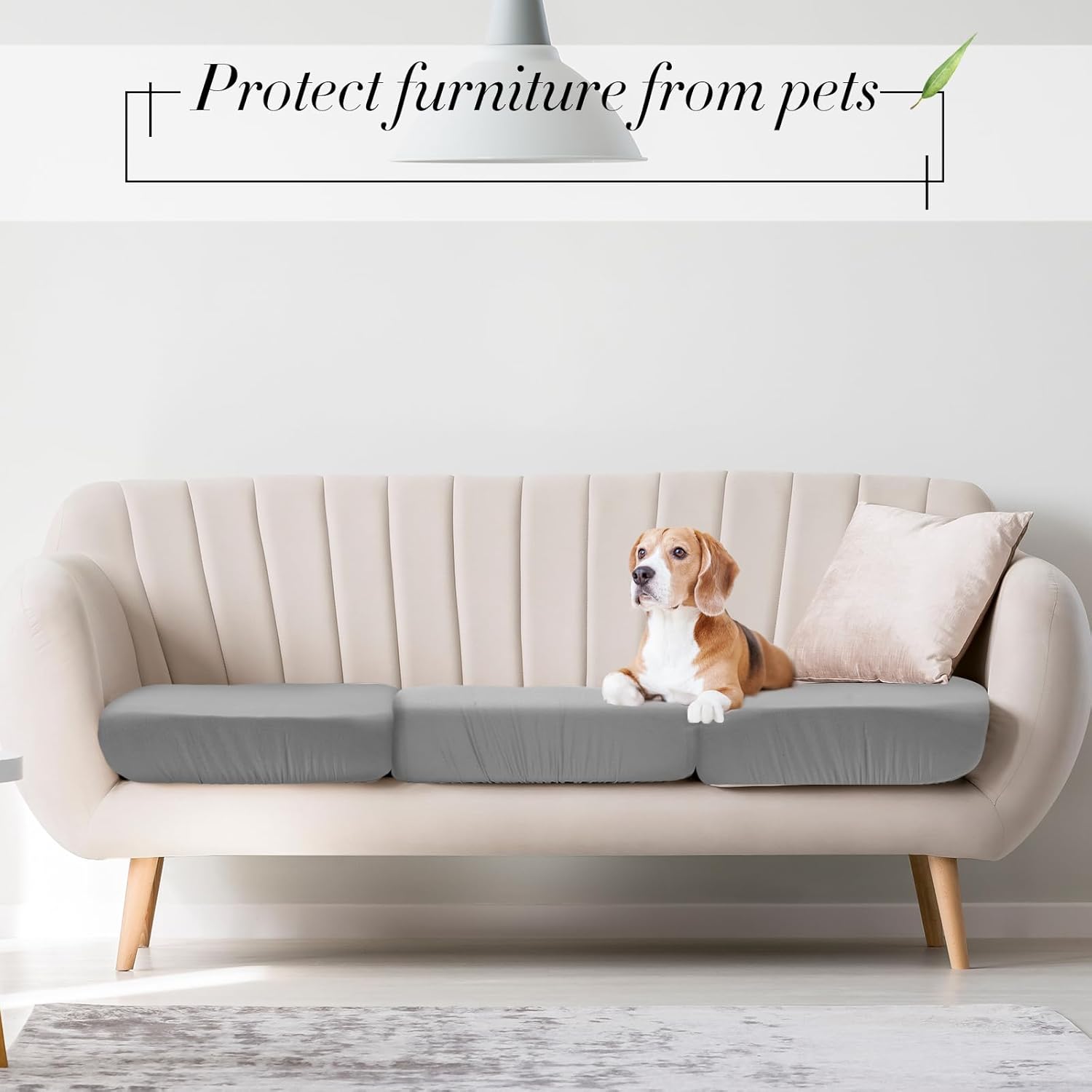 Newwiee 8Pcs Stretch Outdoor Cushion Covers