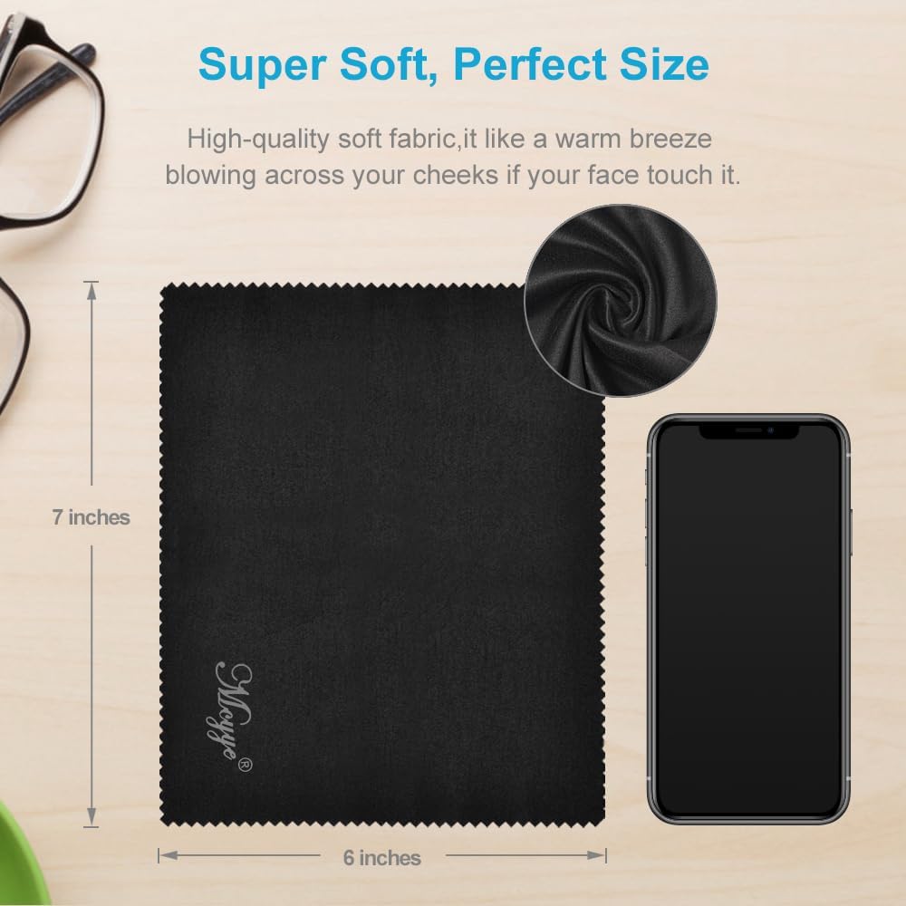 Mcyye 8PCS Microfiber Cleaning Cloths for Glasses and Electronics