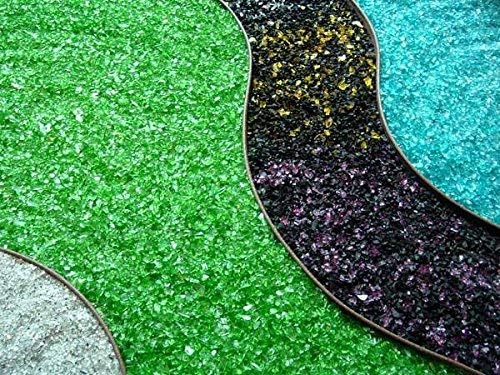 Caribbean Mix Blue Landscape Fire Glass - 10 lbs Medium