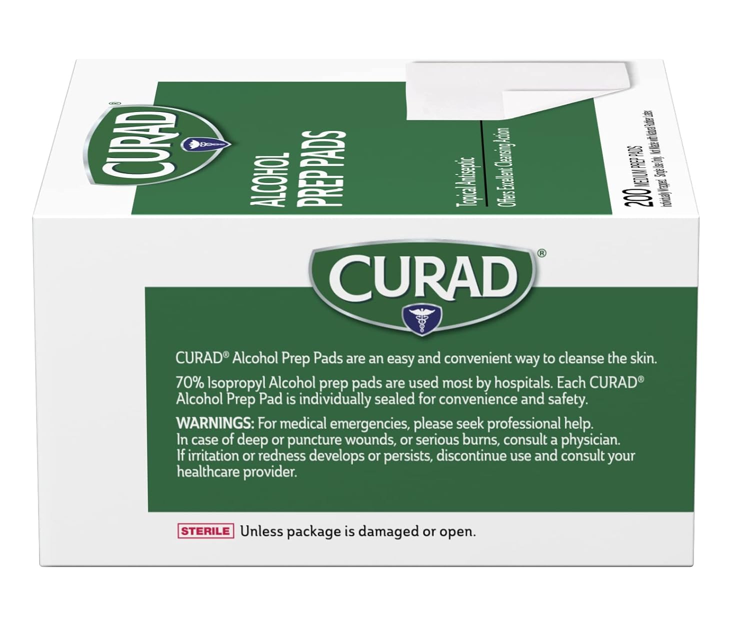 Curad Alcohol Disinfectant Prep Pads 200 Count