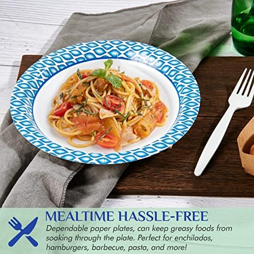 MUCHII 8375 Inch Disposable Paper Plates 300 Count