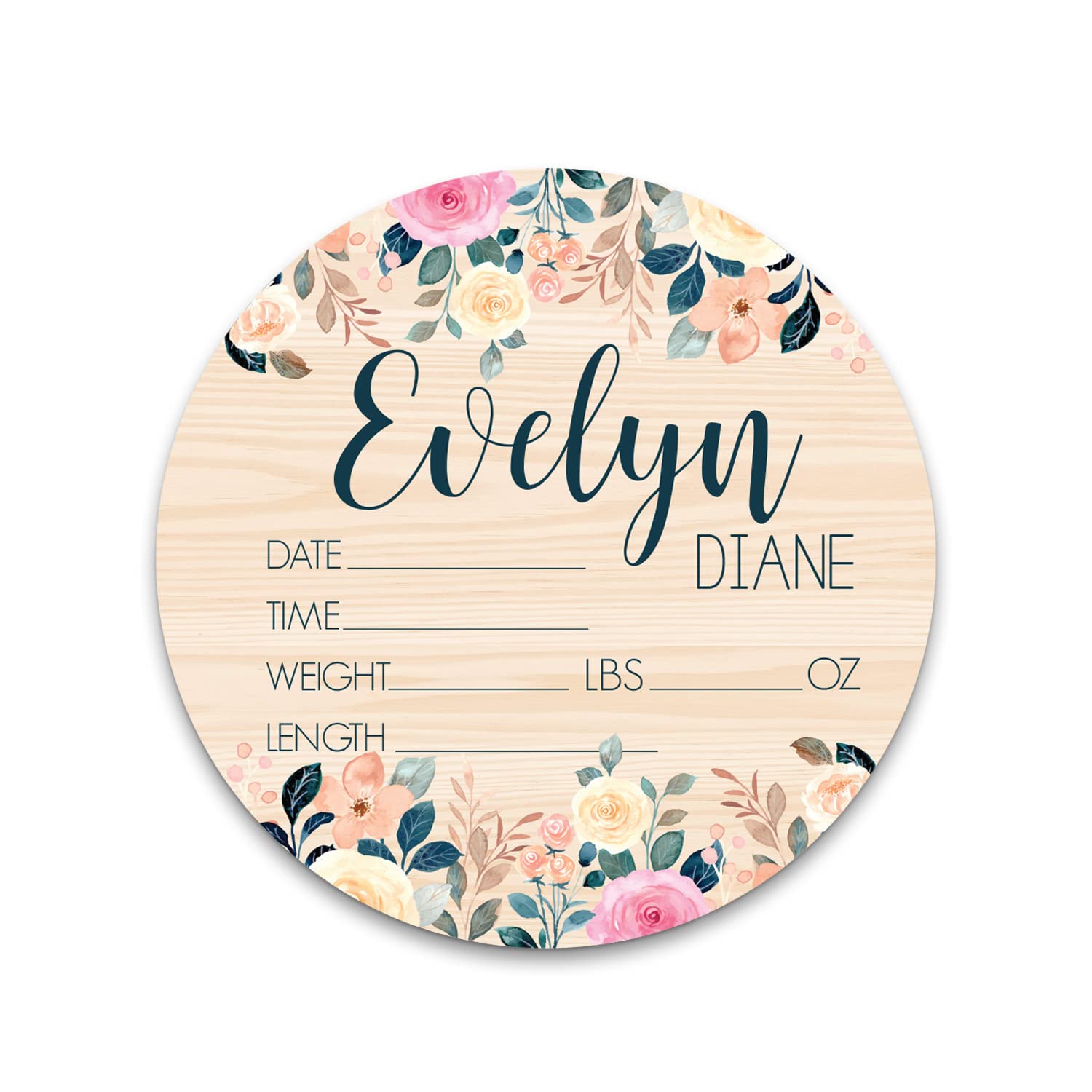 Personalized Birth Stat Sign for Newborn Baby
