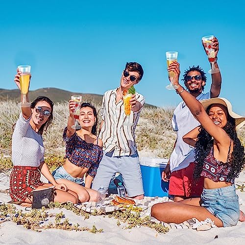 Surehome 40 Pack Plastic Champagne Flutes