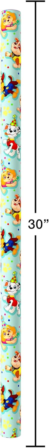 American Greetings Paw Patrol Reversible Gift Wrap Paper 40 sq ft