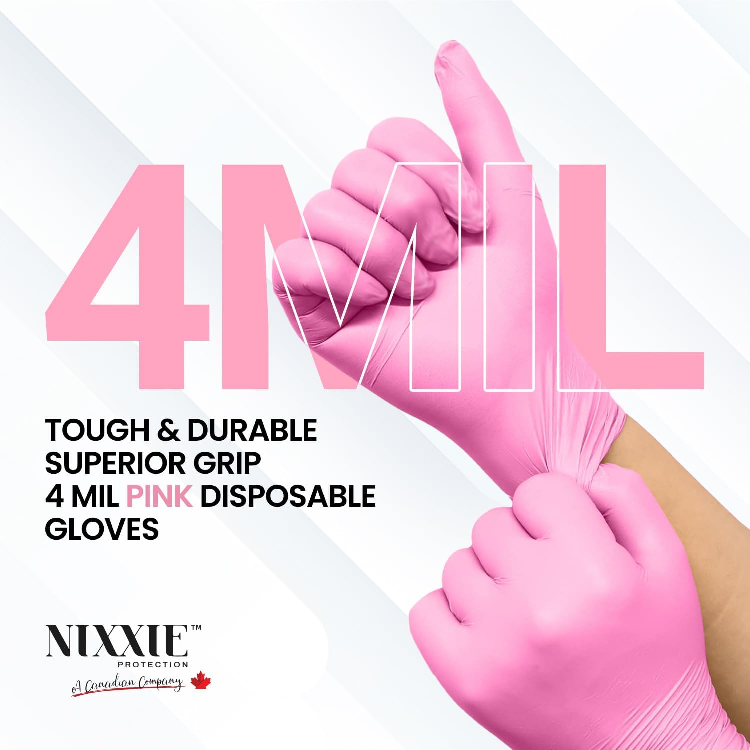 Disposable Pink Nitrile Gloves 4 MIL 1000 Pack Case Small S