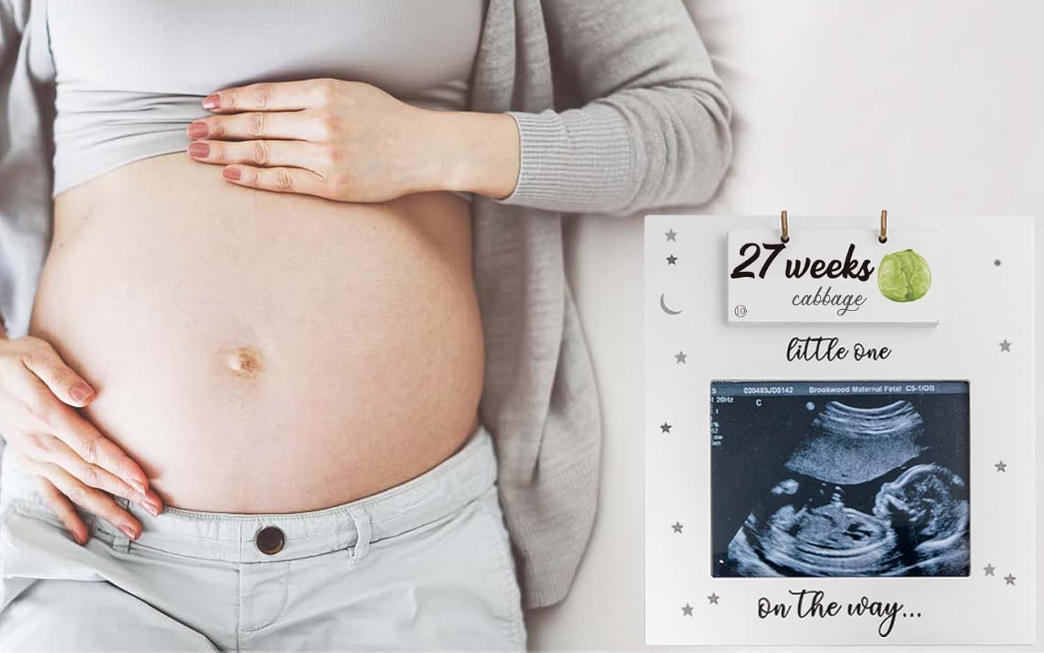 Sonogram Picture Frame Pregnancy Tracker Weekly Growth Milestone