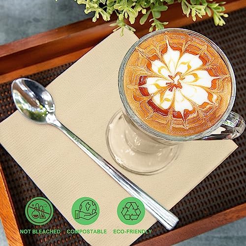 Gezond 100pcs Compostable Dinner Napkins 13x13 in 2-ply Eco Friendly