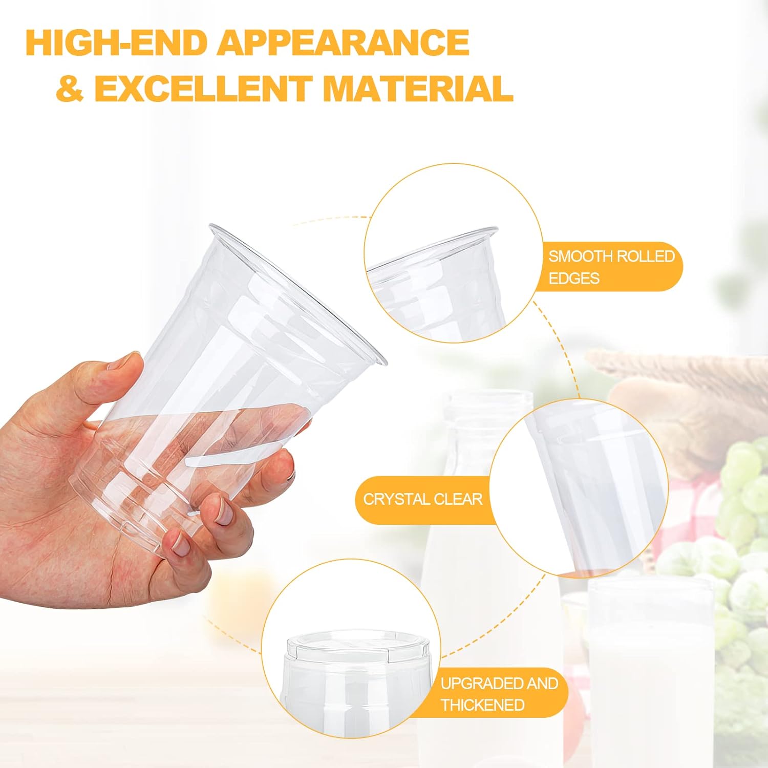 TashiBox 100 Count 16 Ounce Plastic Cups
