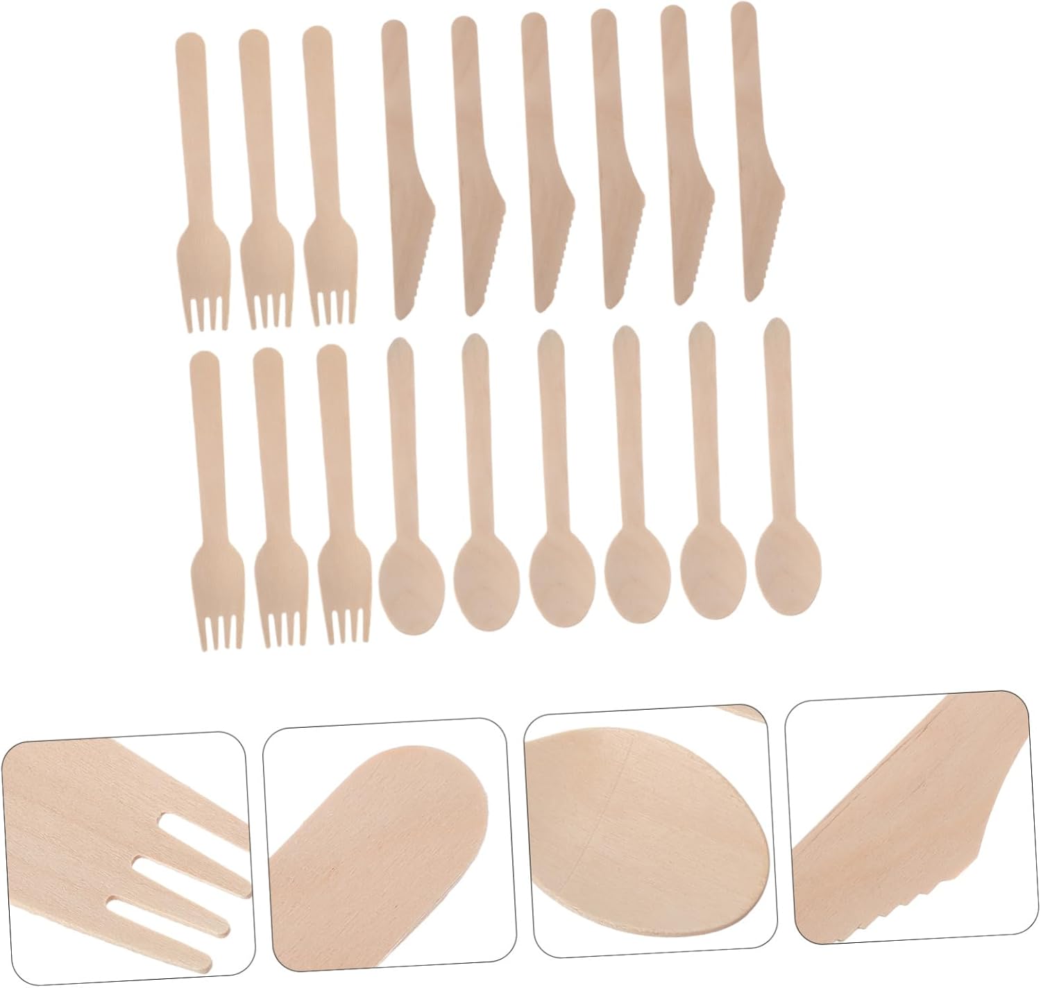Ciieeo 6 Piece Cutlery Set for Parties Events and Gatherings