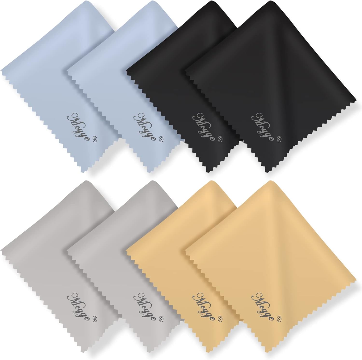 Mcyye 8PCS Microfiber Cleaning Cloths for Glasses and Electronics