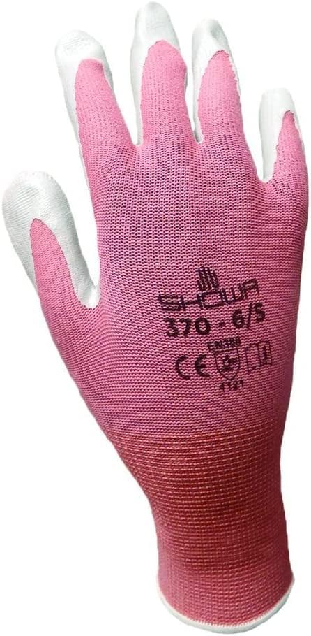 12 Pack Showa Atlas NT370 Nitrile Garden Gloves - Sizes XS S and Large Assorted Colors