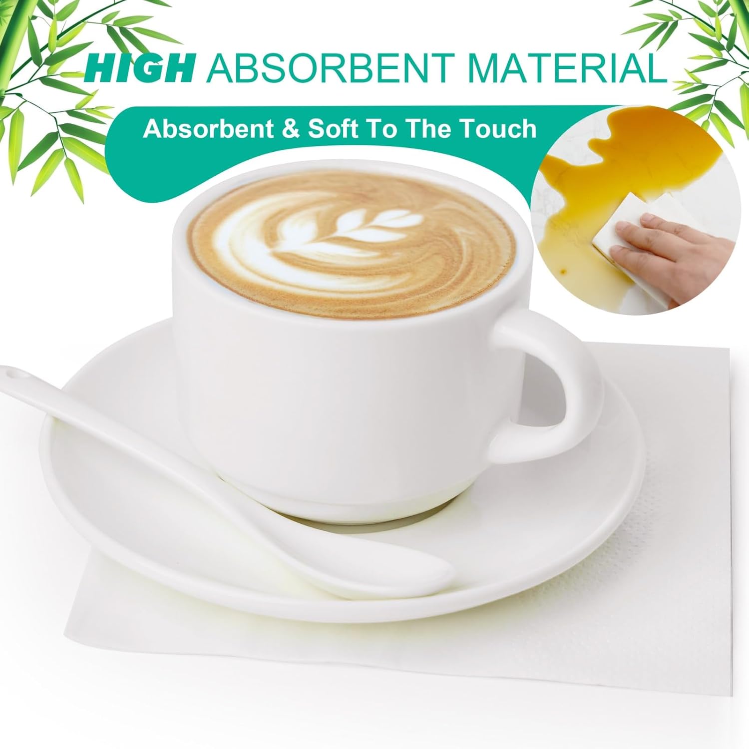 500 Count 2-Ply White Disposable Cocktail Napkins