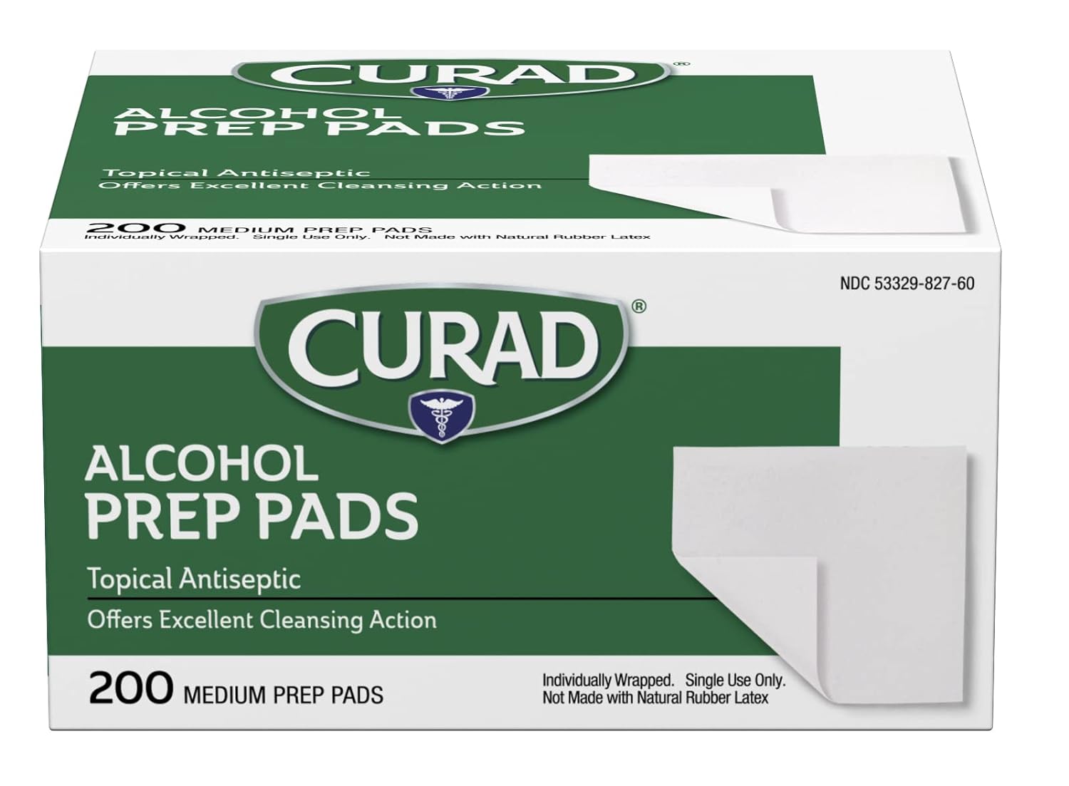 Curad Alcohol Disinfectant Prep Pads 200 Count