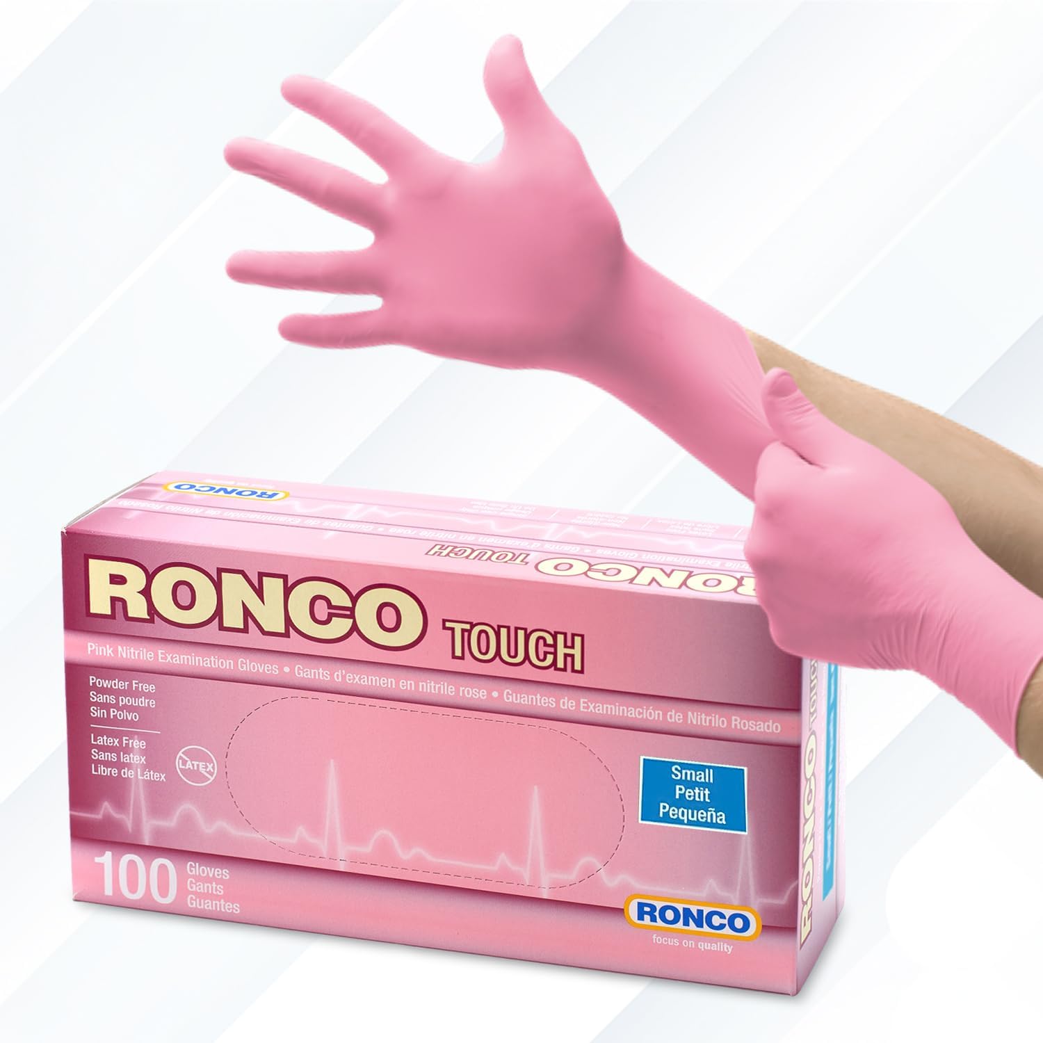 Disposable Pink Nitrile Gloves 4 MIL 1000 Pack Case Small S