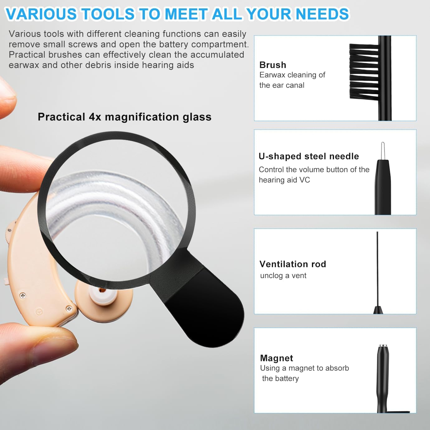 WXJ13 Hearing Aid Cleaning Kit 13 Pieces