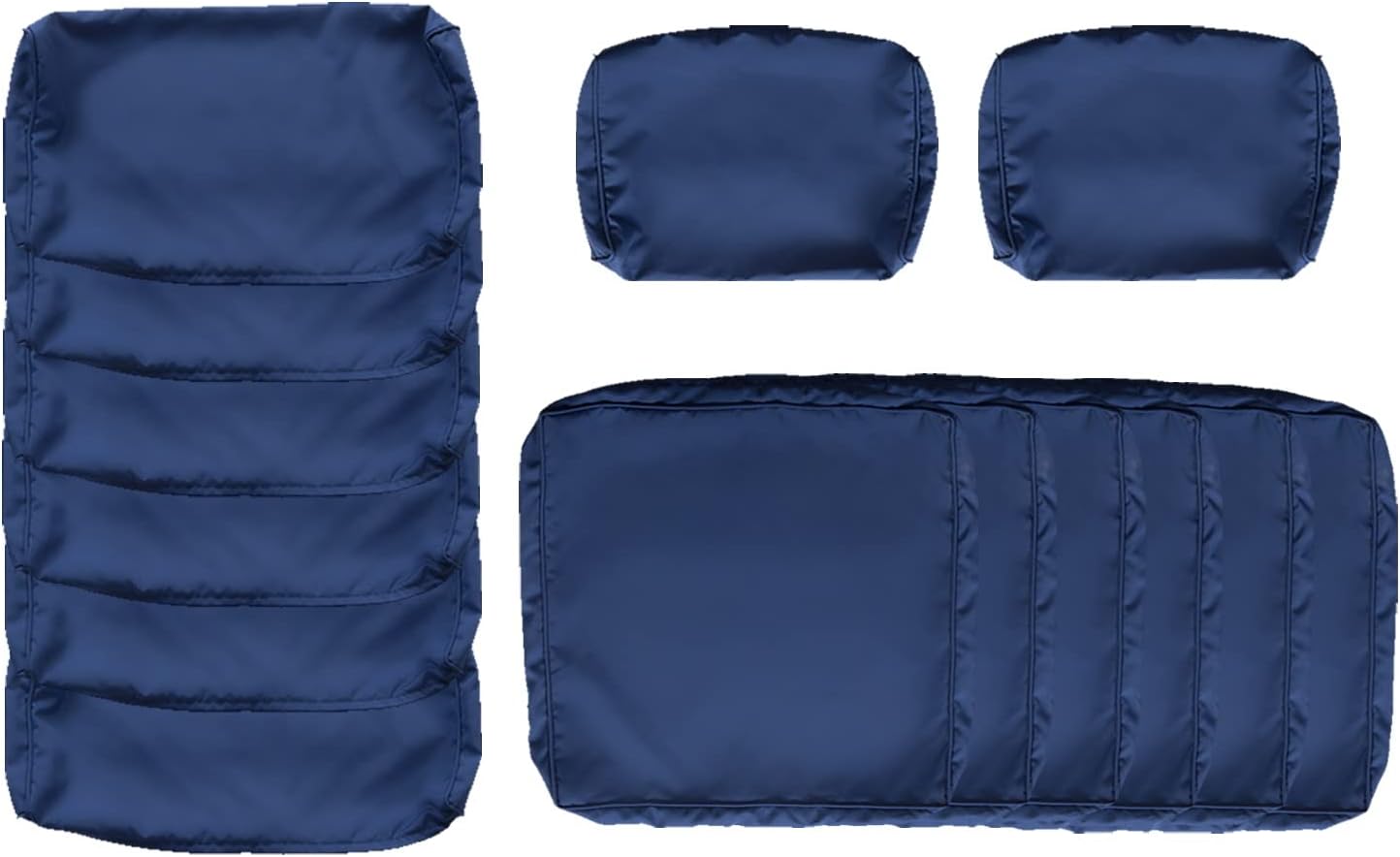 Kinsuite 14Pcs Patio Cushion Covers Dark Blue