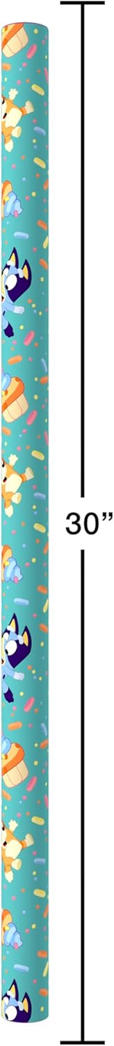 American Greetings Reversible Bluey Wrapping Paper 40 sq ft