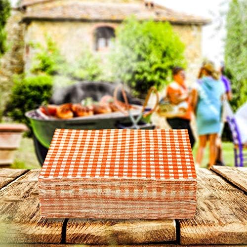Gatherfun 3-Ply Gingham Napkins 50 Pack 65X65 In