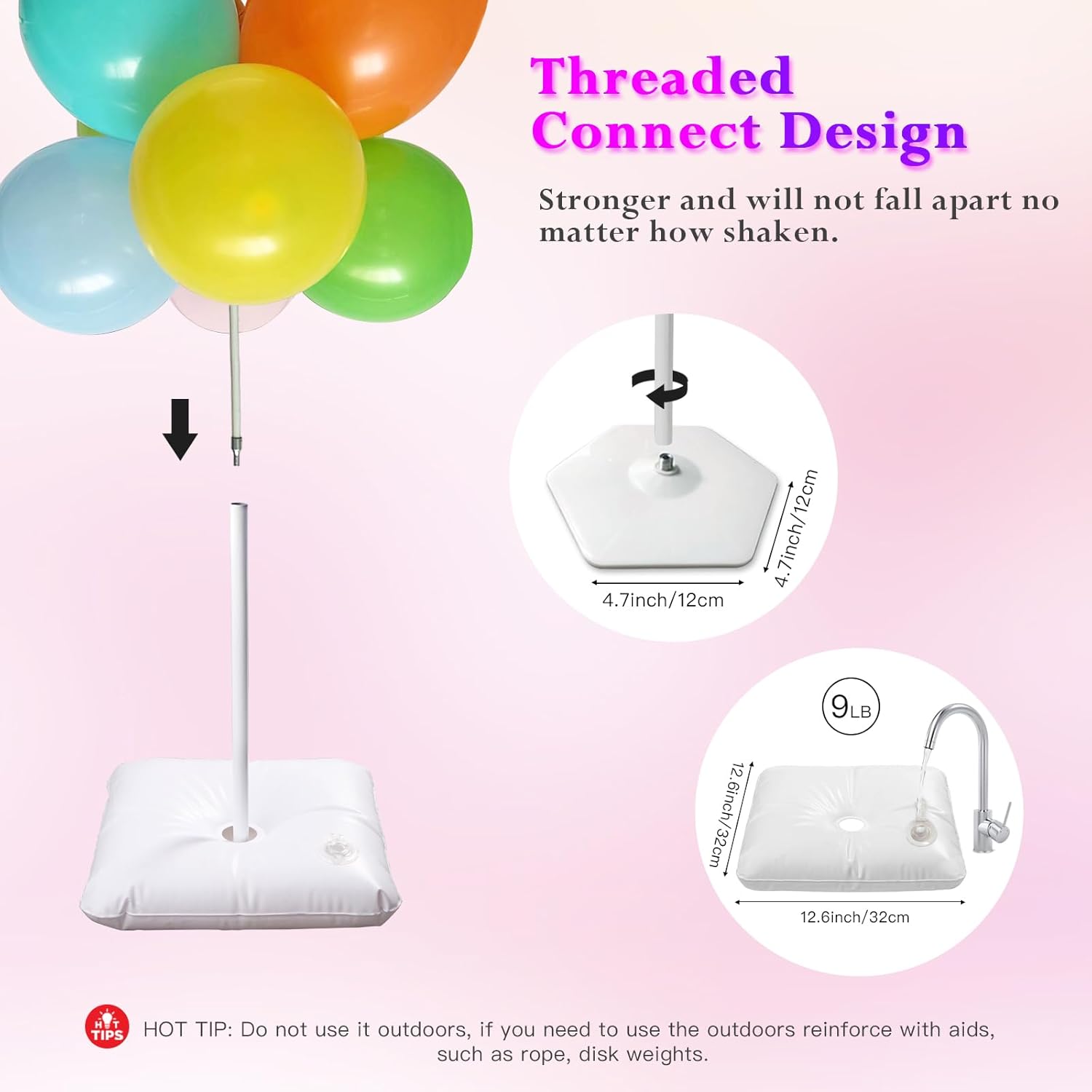 YALLOVE 21ft Balloon Arch Stand Kit Adjustable