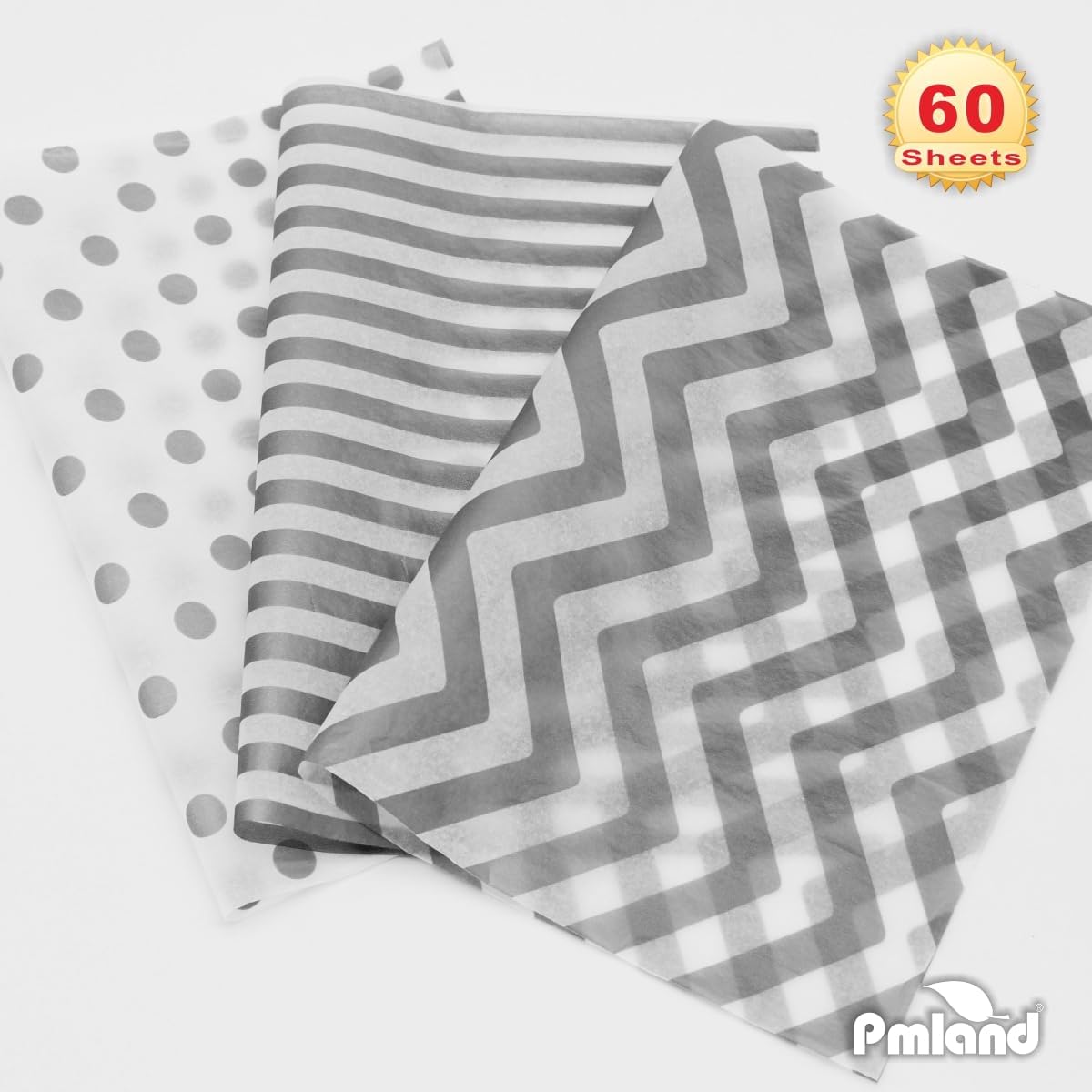 PMLAND Premium Gift Wrapping Tissue Paper 60 Sheets