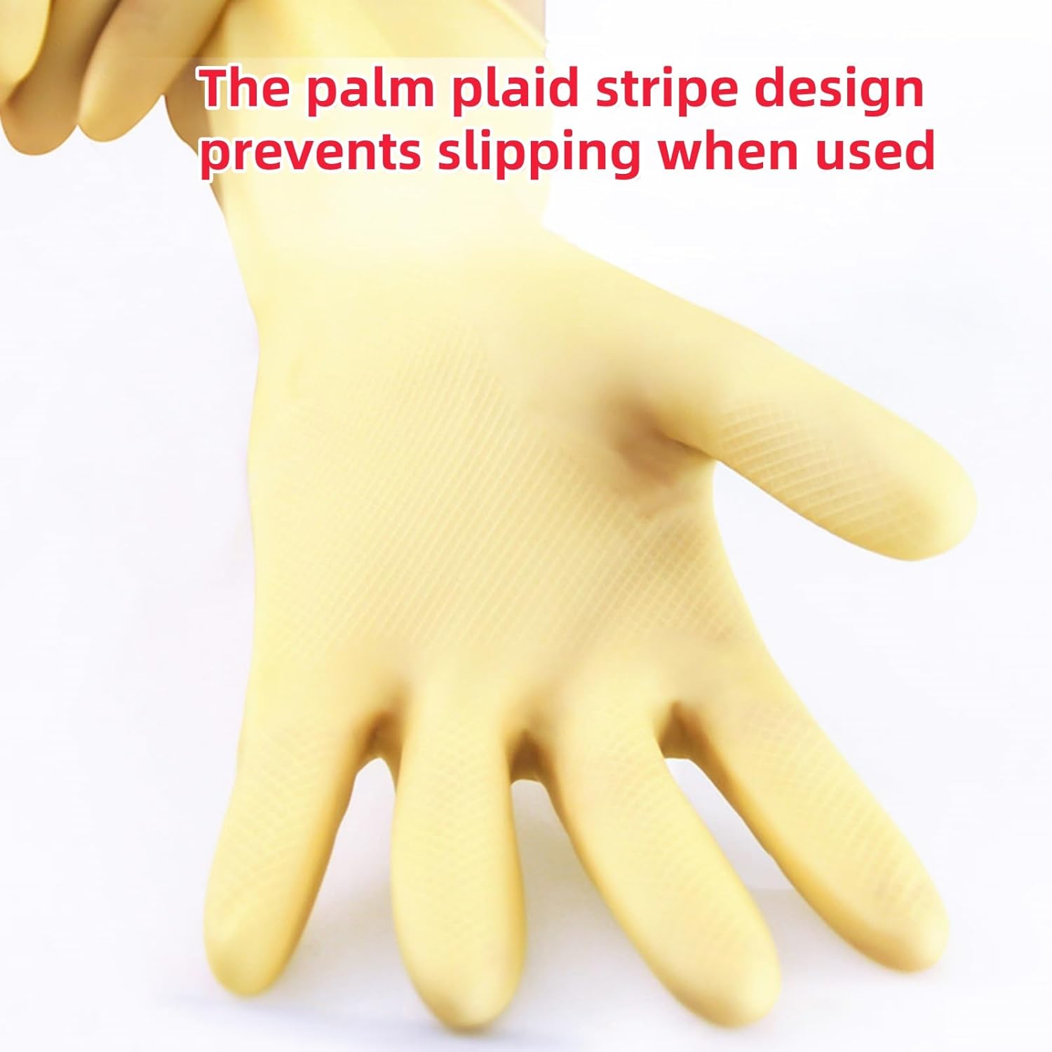 Reusable Household Cleaning Gloves Pack of 10 Pairs Medium Yellow