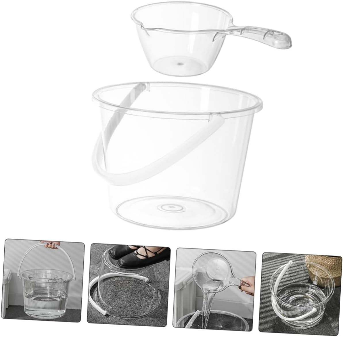 Large Plastic Water Holder Bucket with Handle