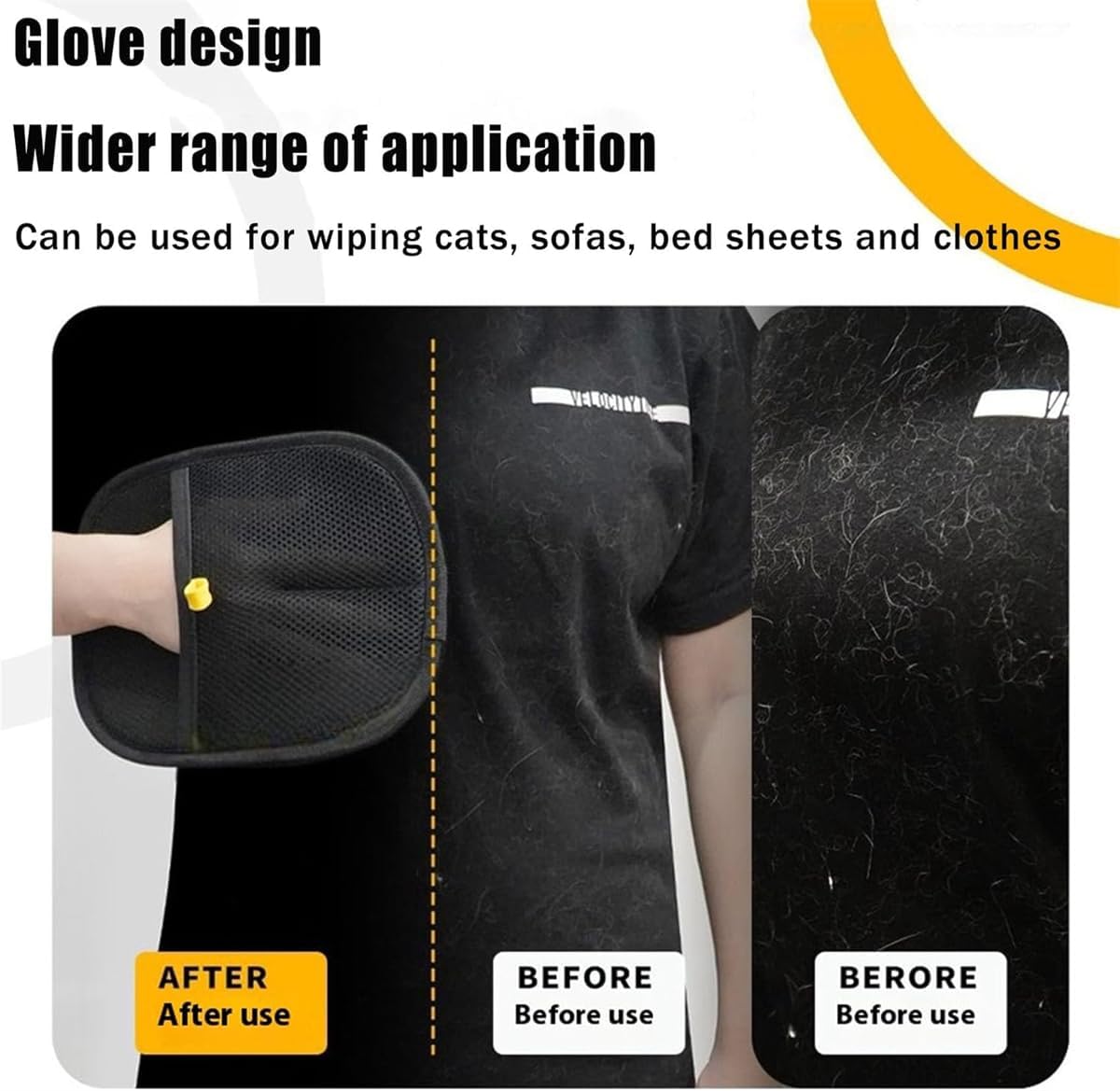 Double-Sided Pet Grooming Gloves for Dogs and Cats 1