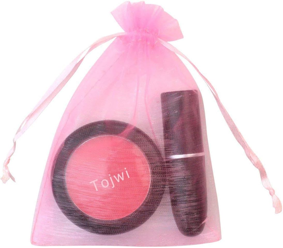 Tojwi 50pcs Mix Color Organza Gift Bags